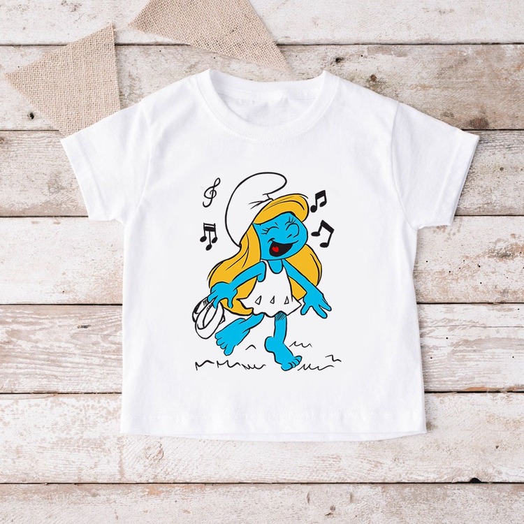 Şirin Baba ve Şirine Ebeveyn Kombin Tshirt (Adet Fiyattır)