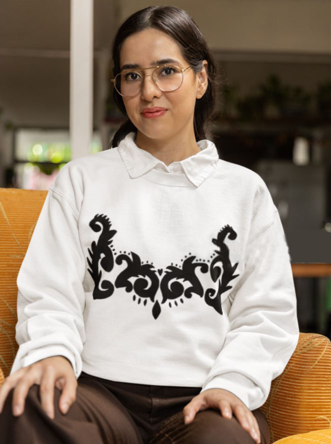 Fashion Tasarım Motifli Sweatshirt