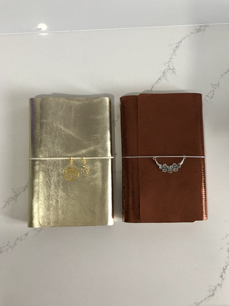 A5 Metalik Bakır Deri Defter Kılıfı