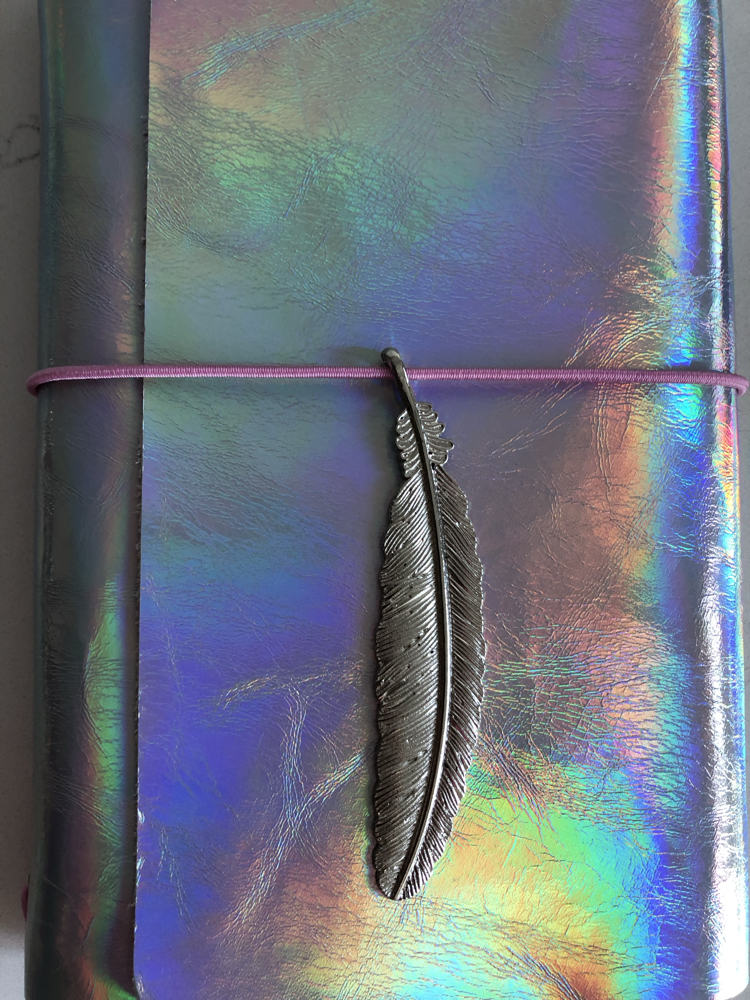 A5 Holografik Gerçek Deri Defter Kılıfı
