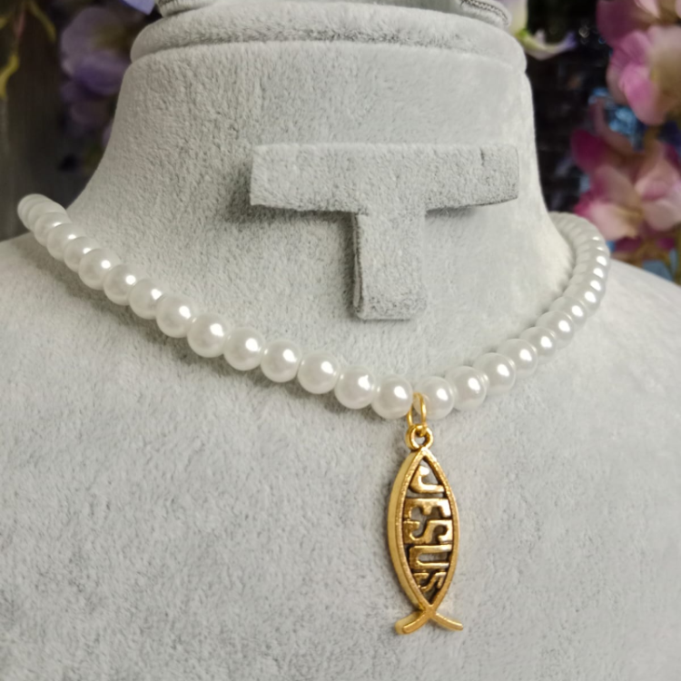 Haç İnci Kolyeler