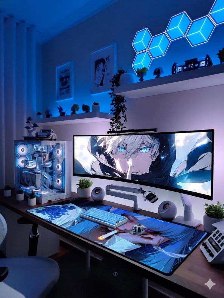 Anime Girl Smoking Kişiye özel tasarım gaming mousepad ile setup’inı tamamen sana özel