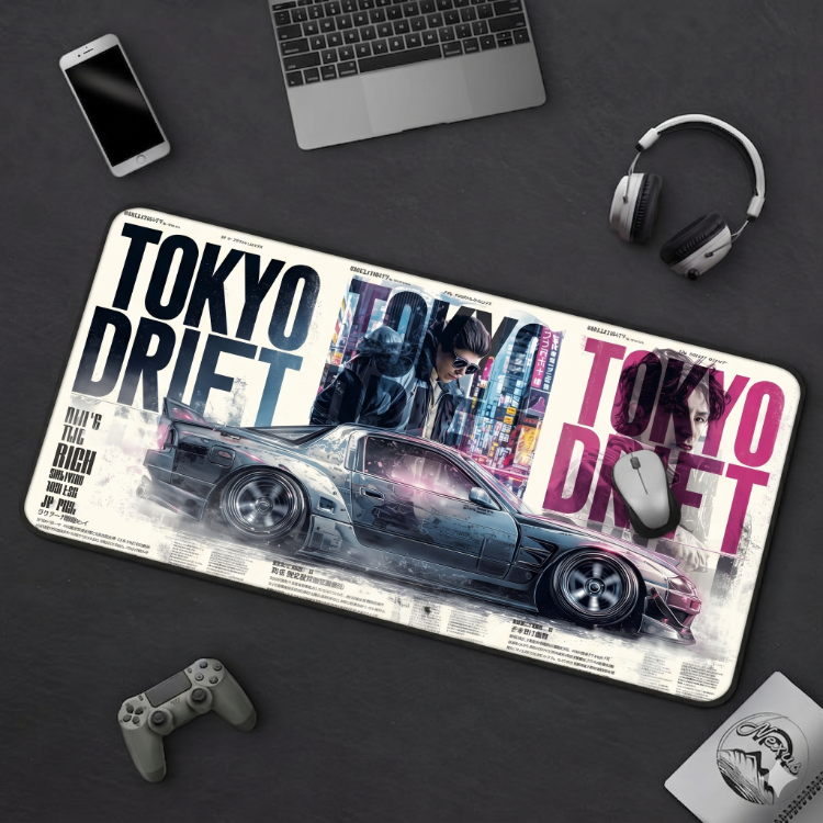 Tokyo Driftt Temalı Kişiye özel tasarım gaming mousepad ile setup’inı tamamen sana özel