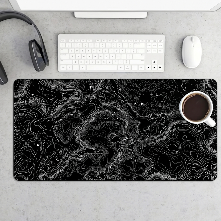 Topographic Temalı Kişiye özel tasarım gaming mousepad ile setup’inı tamamen sana özel