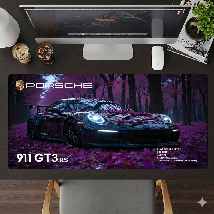 Porsche Temalı Kişiye özel tasarım gaming mousepad ile setup’inı tamamen sana özel