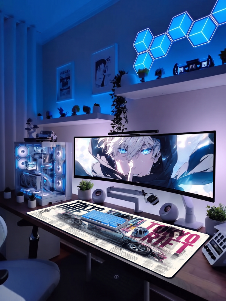 Tokyo Driftt Temalı Kişiye özel tasarım gaming mousepad ile setup’inı tamamen sana özel