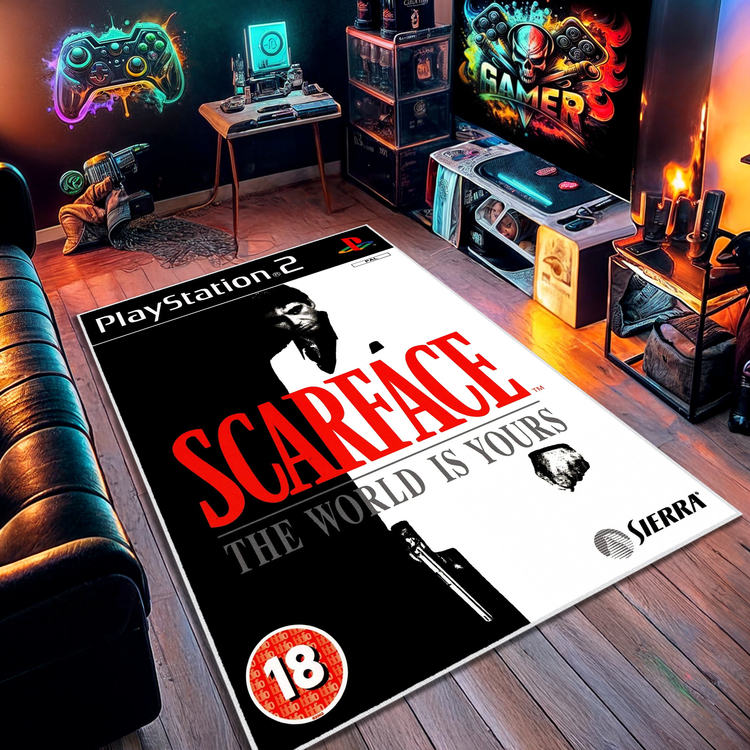 Scarface Halı 80 x 120 cm , Diğer Ölçüler İçin Varyasyon Seçebilirsiniz