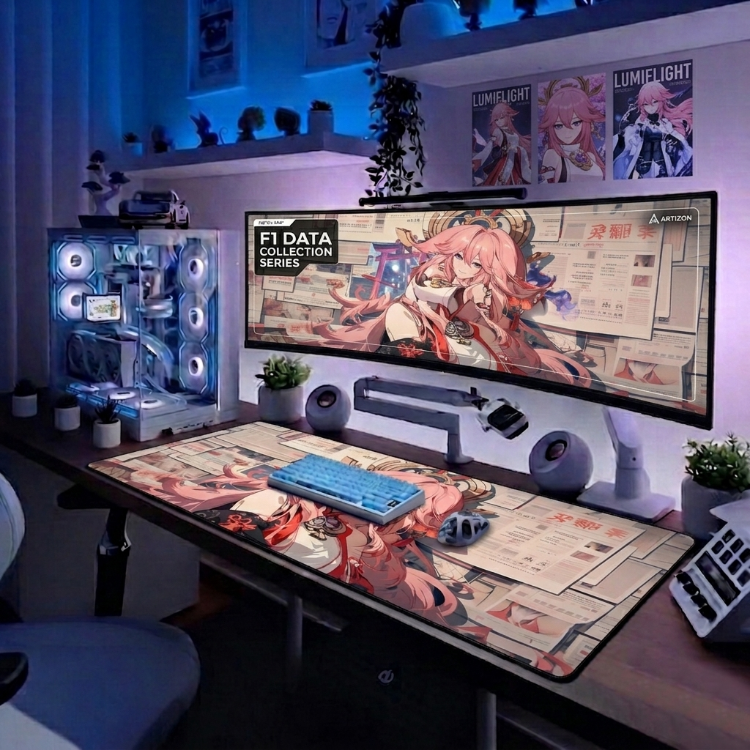 Anime Temalı Kişiye özel tasarım gaming mousepad ile setup’inı tamamen sana özel hale getir!