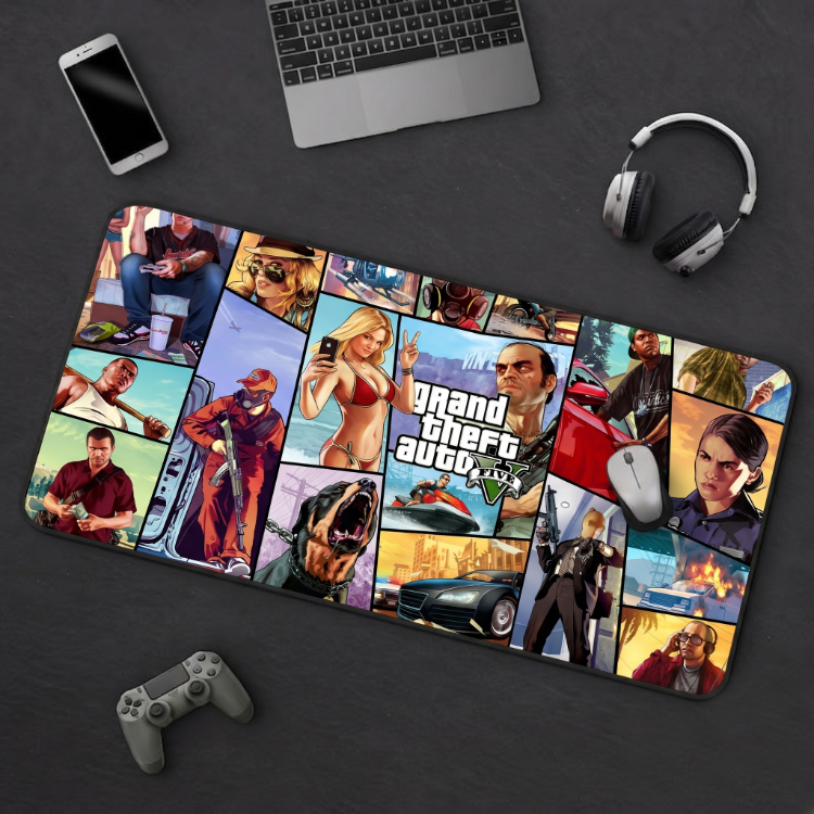 GTA Temalı Kişiye özel tasarım gaming mousepad ile setup’inı tamamen sana özel