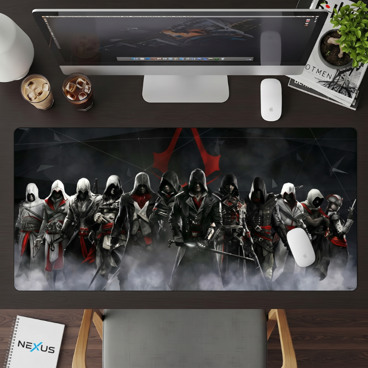 Assassin's Creed Temalı Kişiye özel tasarım gaming mousepad ile setup’inı tamamen sana özel