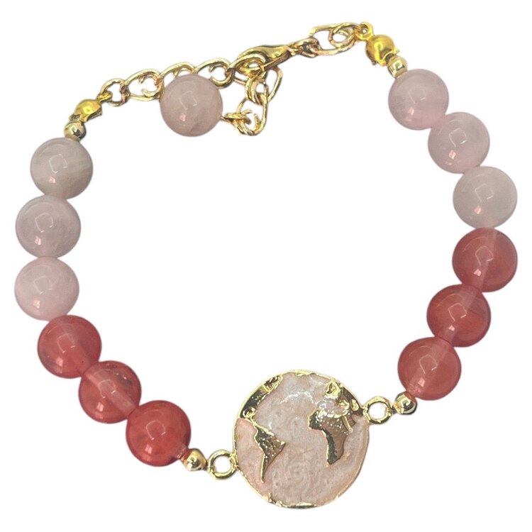Pembe Kuvars Bileklik