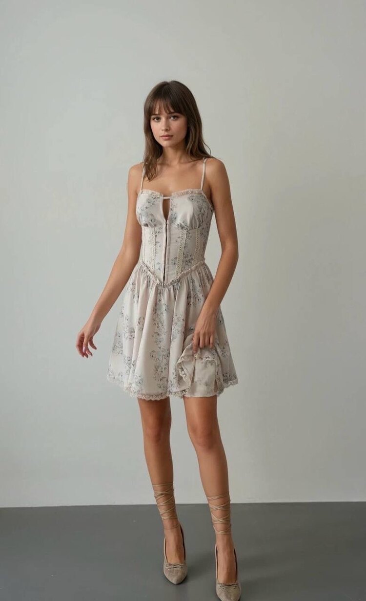 Dantelli vintage elbise