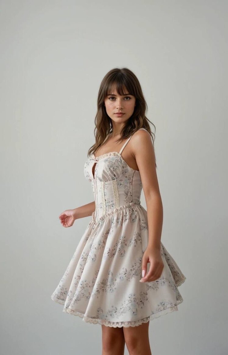 Dantelli vintage elbise