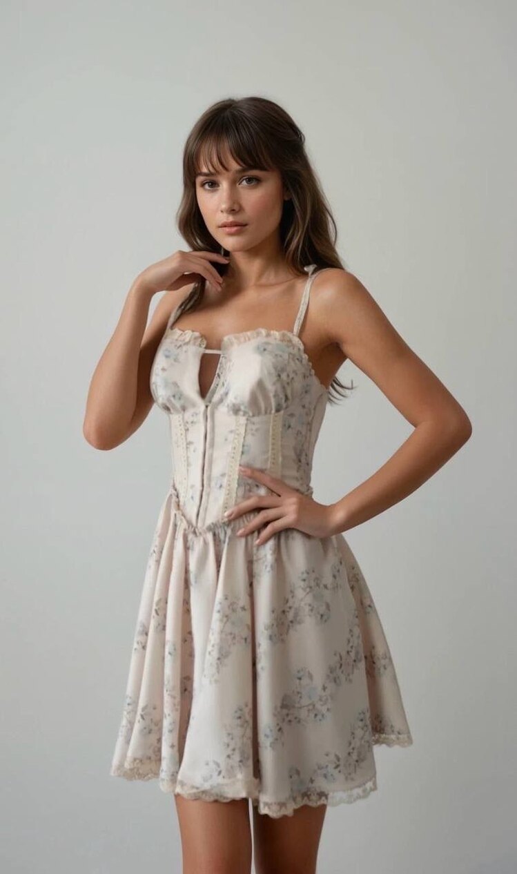 Dantelli vintage elbise
