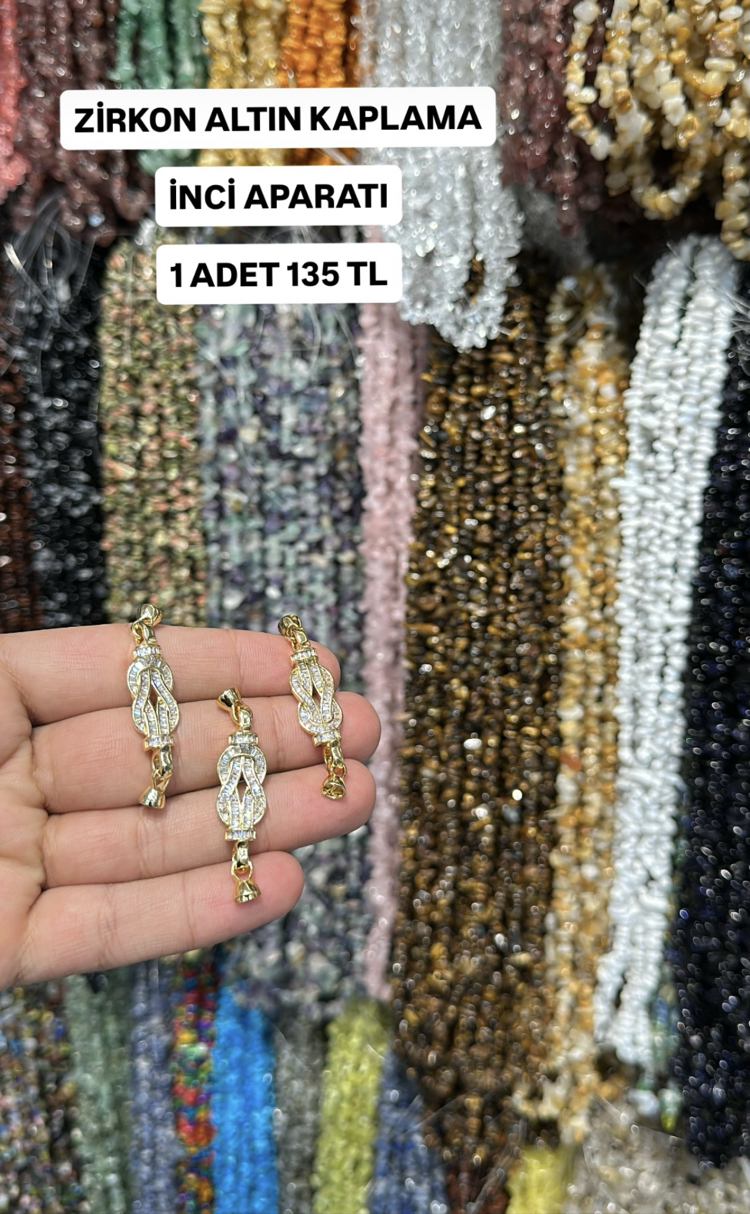 İnci aparatı zirkon altın kaplama