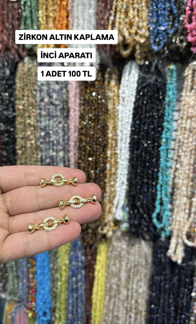 İnci aparatı zirkon altın kaplama