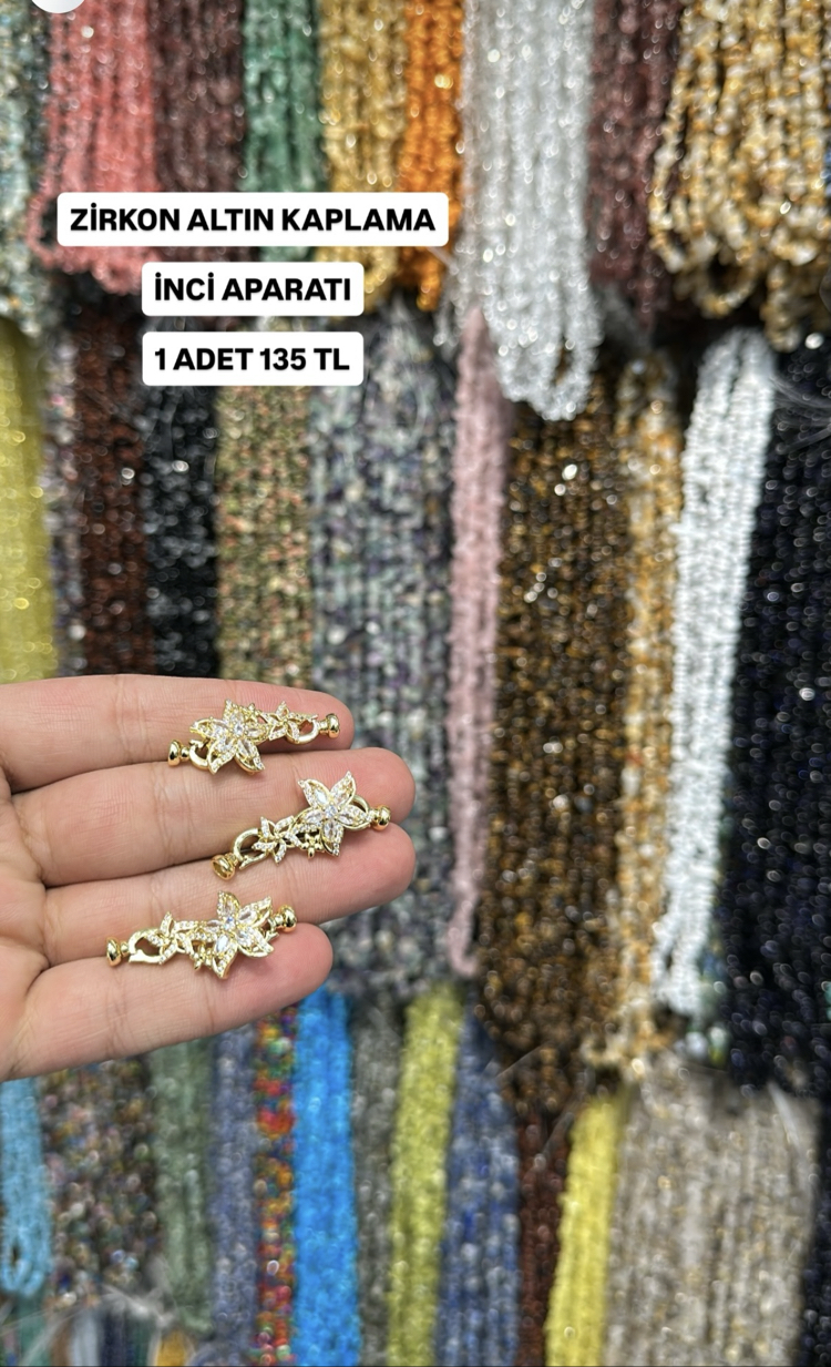 İnci aparatı zirkon altın kaplama