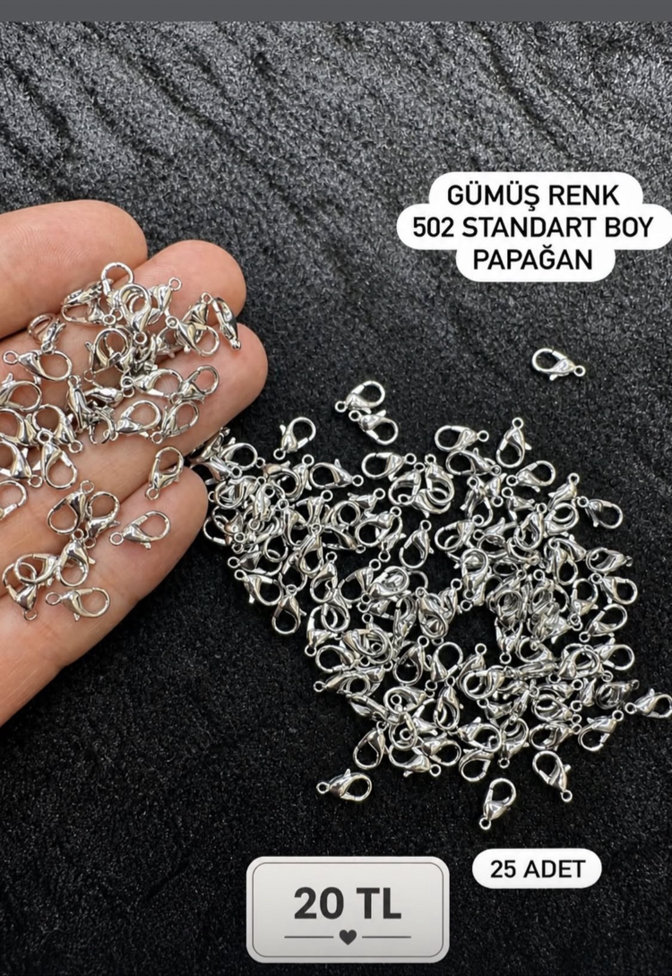 gümüş renk papağan standart boy
