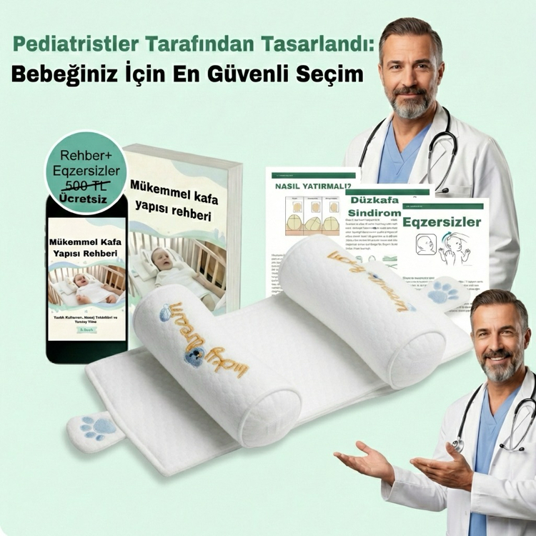 Ortopedik bebek düz kafa yastığı 