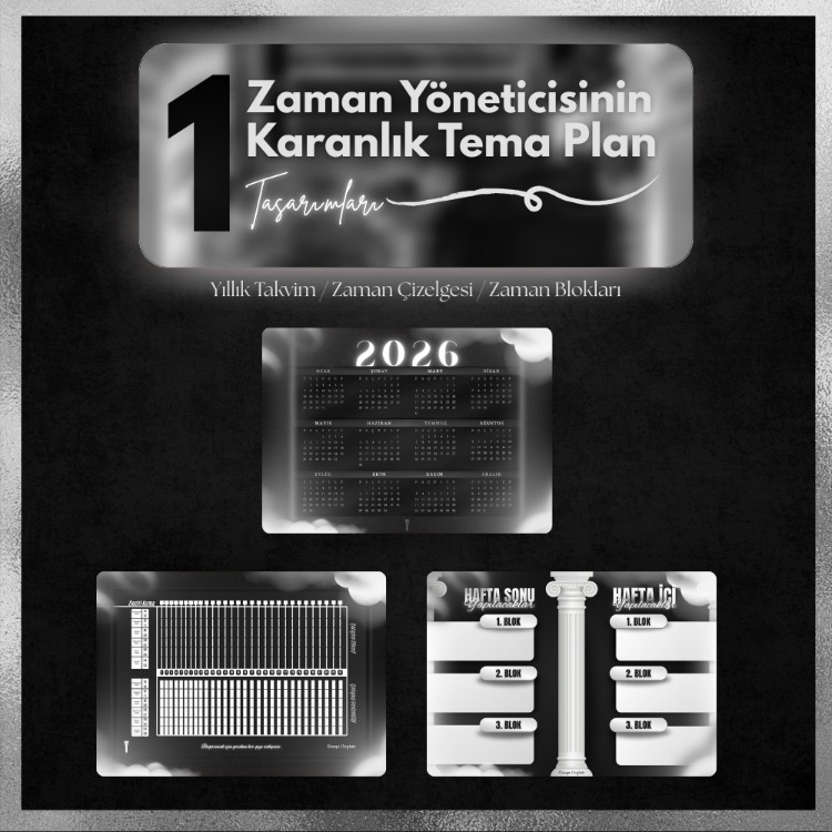 Zaman Yöneticisinin Karanlık Tema Planlama Serisi 1