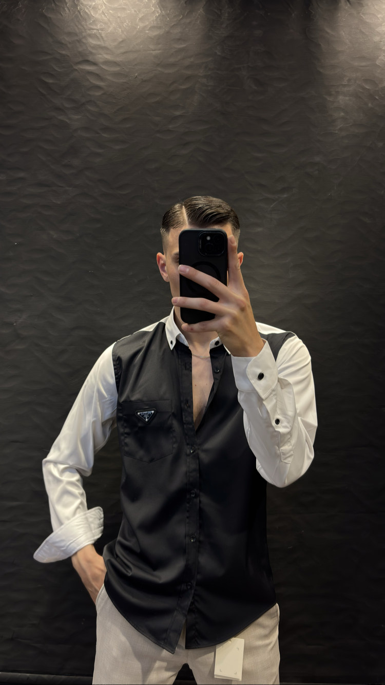 PRADA PREMIUM GÖMLEK (İTHAŞ KUMAŞ) siyah