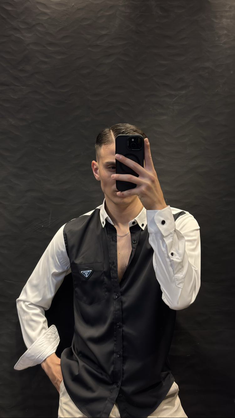 PRADA PREMIUM GÖMLEK (İTHAŞ KUMAŞ) siyah