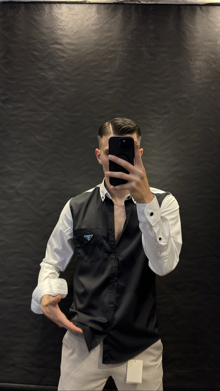 PRADA PREMIUM GÖMLEK (İTHAŞ KUMAŞ) siyah