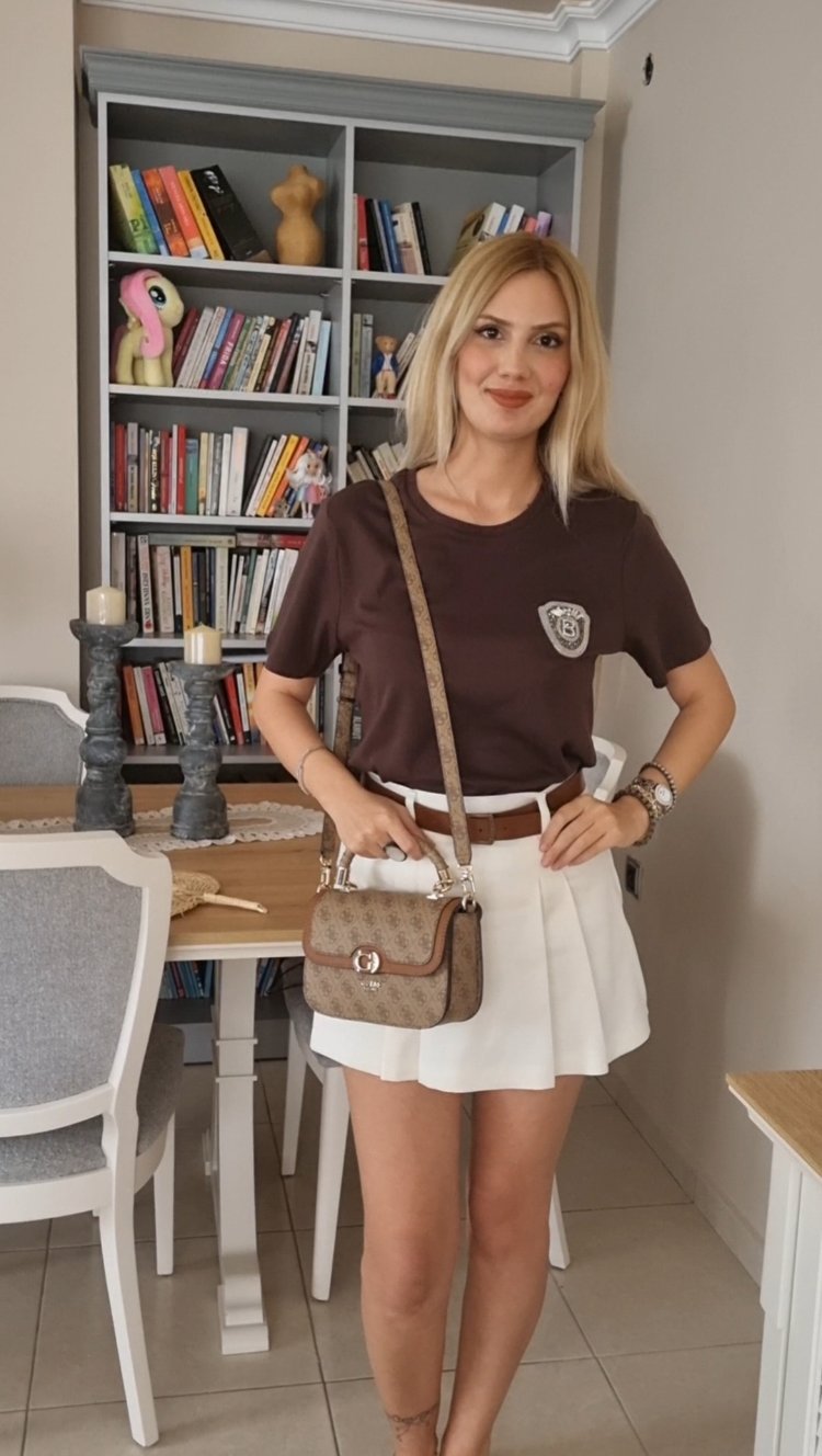 kahve rozet tişört