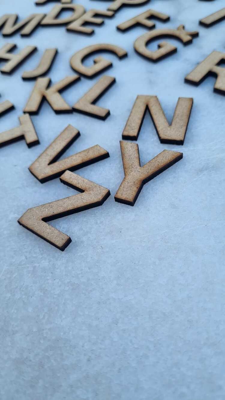 AHŞAP ALFABE SETİ (3CM)-3MM MDF 29 ADET