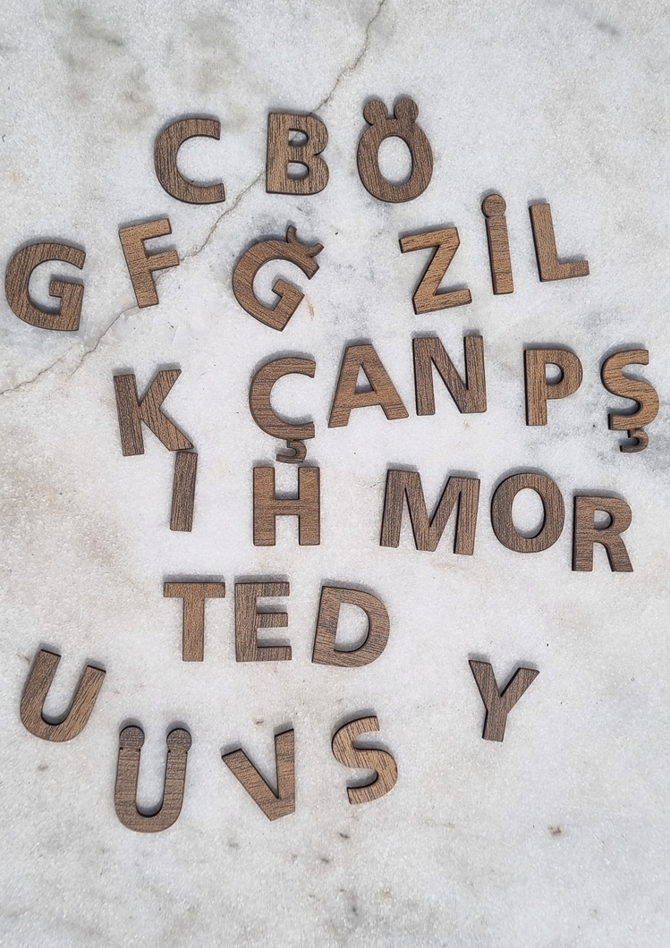 AHŞAP ALFABE SETİ (3CM)-3MM MDF 29 ADET