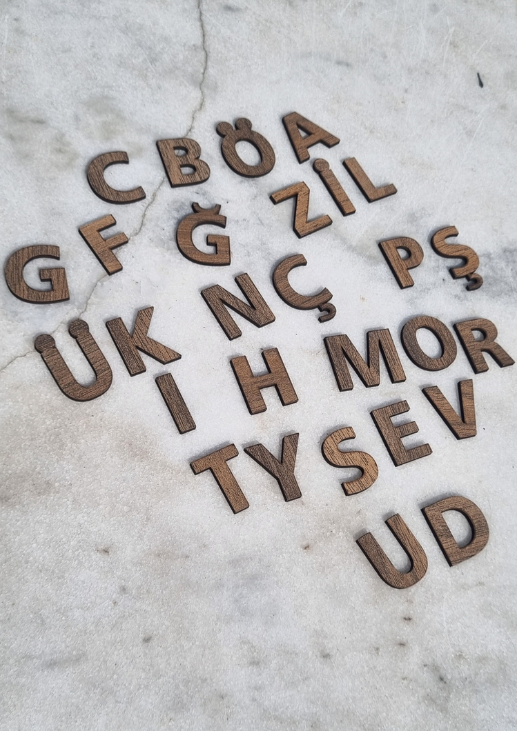 AHŞAP ALFABE SETİ (3CM)-3MM MDF 29 ADET