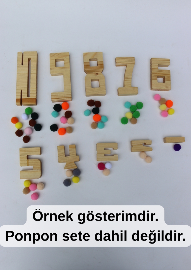Montessori Ahşap Sayı Blokları