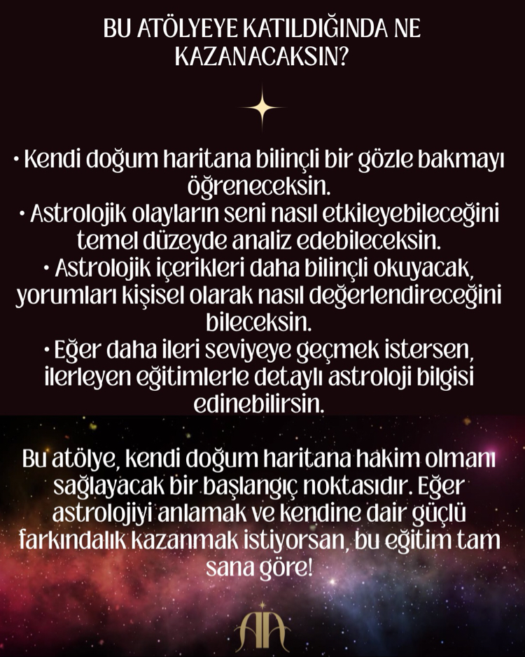 Doğum Haritamı Okuyorum Online Atölye