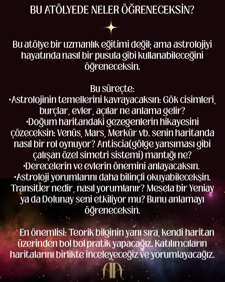 Doğum Haritamı Okuyorum Online Atölye