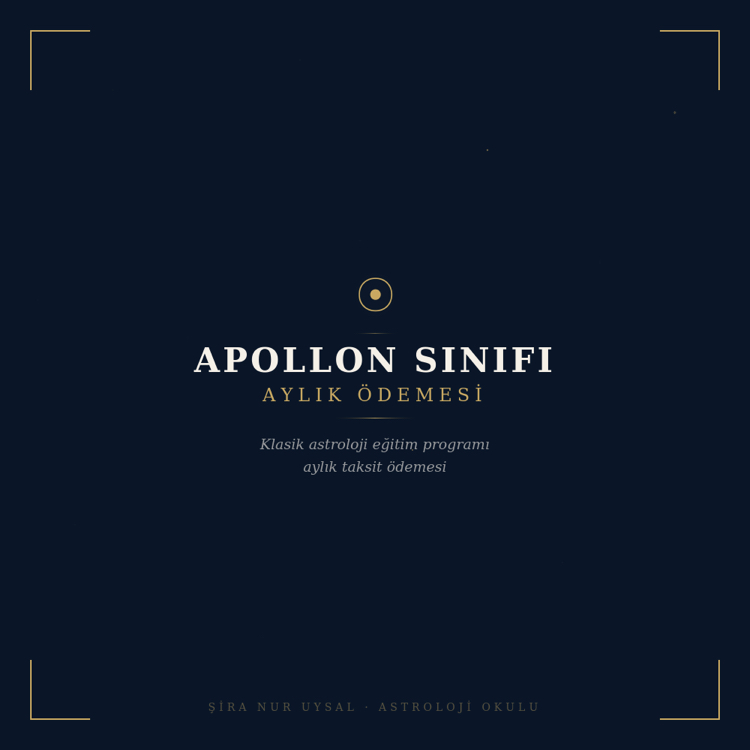 APOLLON 2025-2026 SINIFI AYLIK ÖDEMESİ