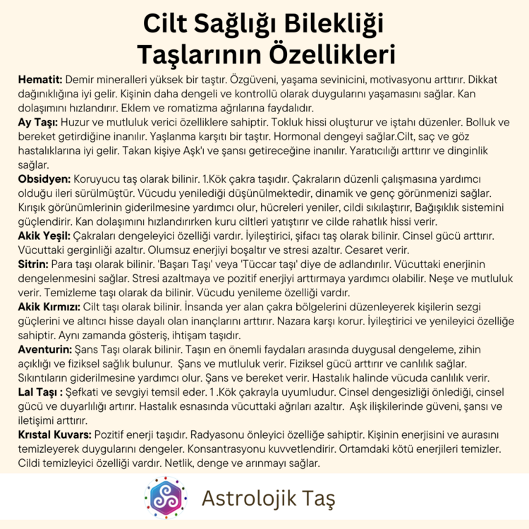 Cilt Sağlığı Bilekliği