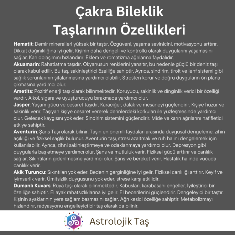 Çakra Taşları Bilekliği