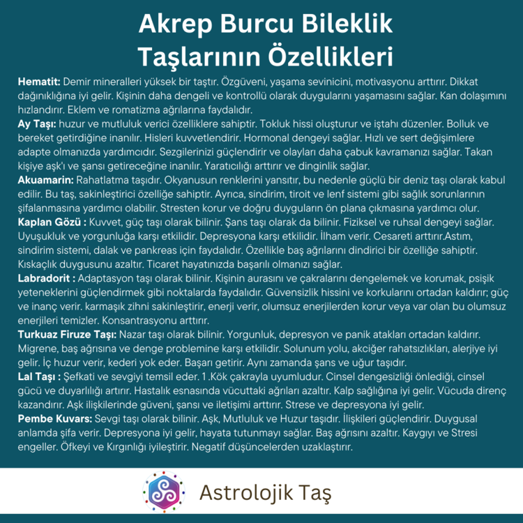 Akrep Burcu Bilekliği