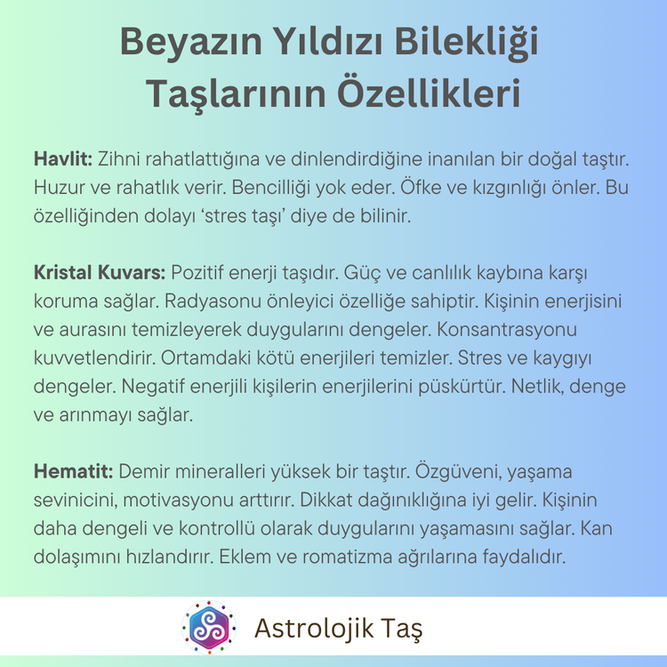 Beyazın Yıldızı ( Havlit ve Kristal Kuvars)