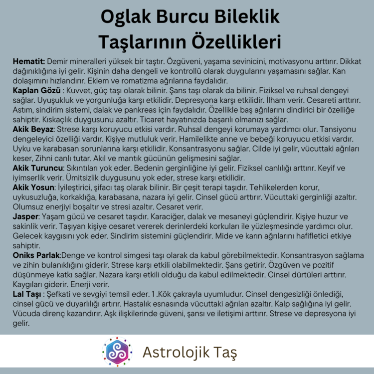 Oğlak Burcu Bilekliği