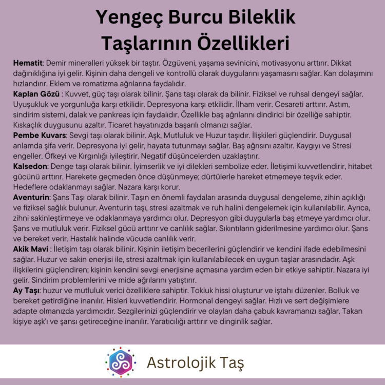 Yengeç Burcu Bilekliği