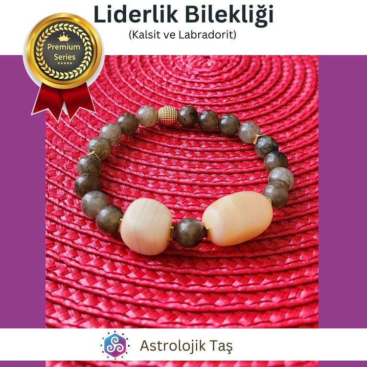 Liderlik Bilekliği (Kalsit ve Labradorit)