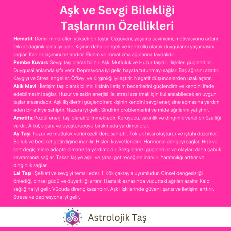 Aşk ve Sevgi Bilekliği