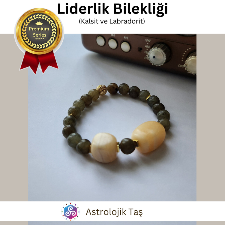 Liderlik Bilekliği (Kalsit ve Labradorit)