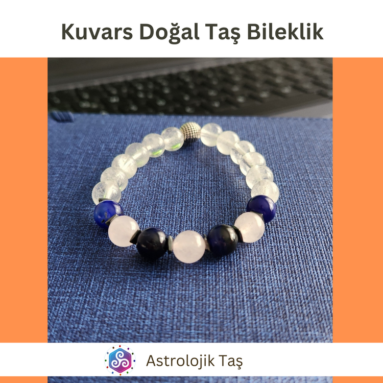 Kuvars Doğal Taş Bileklik