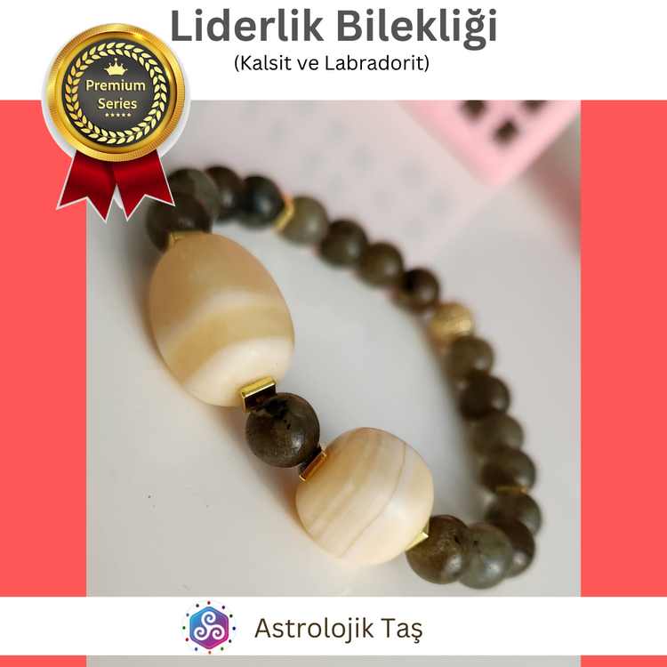 Liderlik Bilekliği (Kalsit ve Labradorit)
