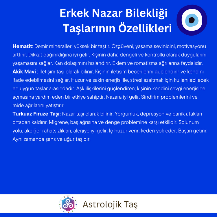 Erkek Nazar Bilekliği