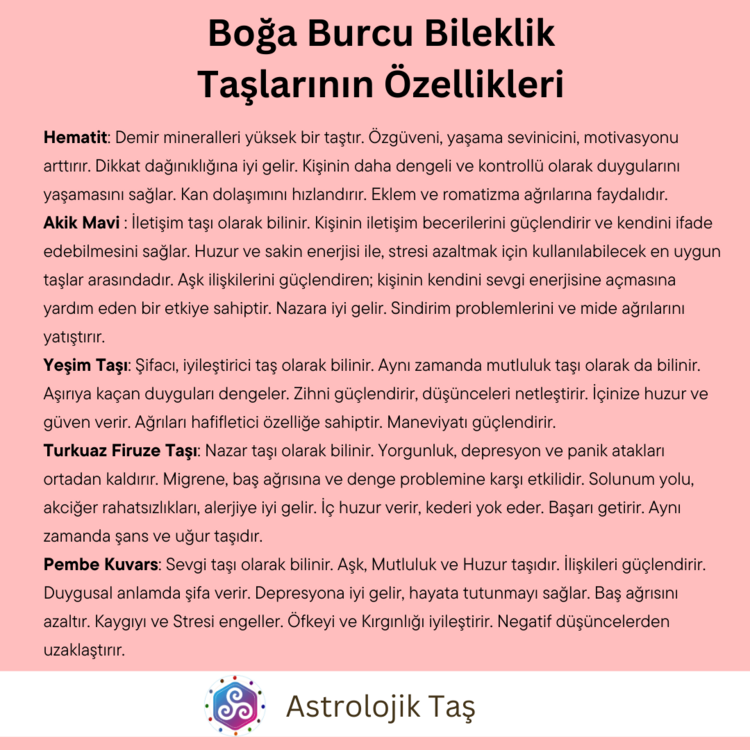 Boğa Burcu Bilekliği
