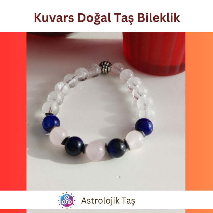 Kuvars Doğal Taş Bileklik