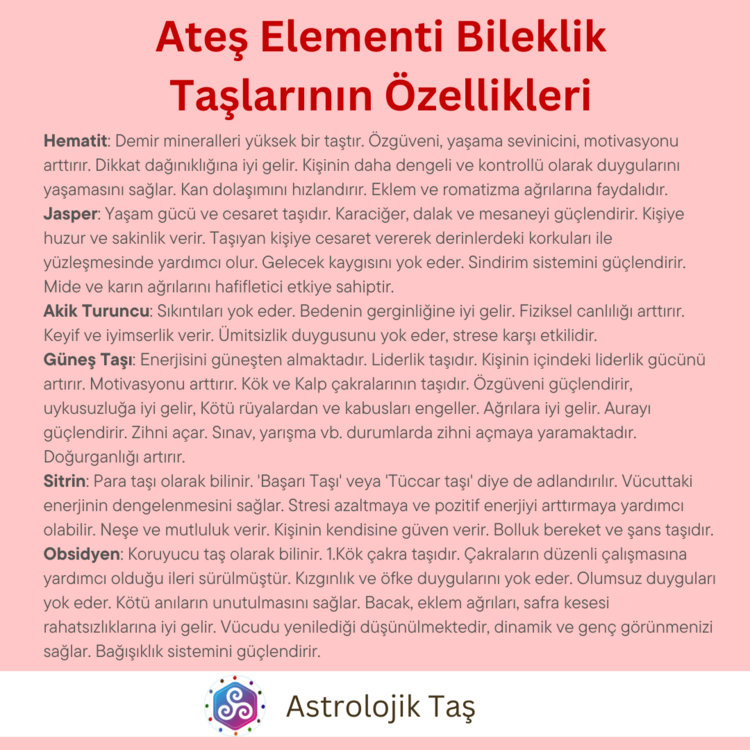 Ateş Elementi Bilekliği